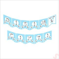 Dişim Çıktı Banner, 175 cm x 17 cm - Mavi