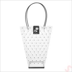 Siyah Saplı Şeffaf PVC Çanta, 35x26,5x13cm - 1 Adet