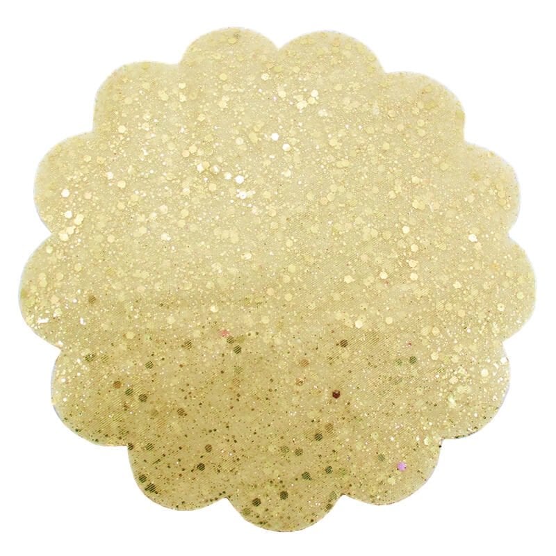 Kesilmiş Tül, 18 cm Metalik Parlak, 25 Adet - Altın