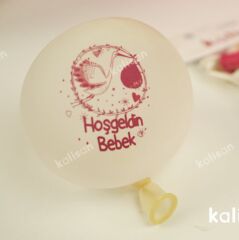 Hoşgeldin Bebek Balon, 30cm x 8 Adet - Pembe