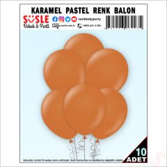 Karamel Kahve Pastel Balon, 30cm x 8 Adet