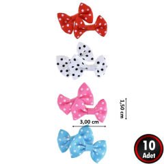 Grogren Papyon Fiyonk, 3 x 1,5 cm - 10 Adet - Renk Seçenekli - KIRMIZI