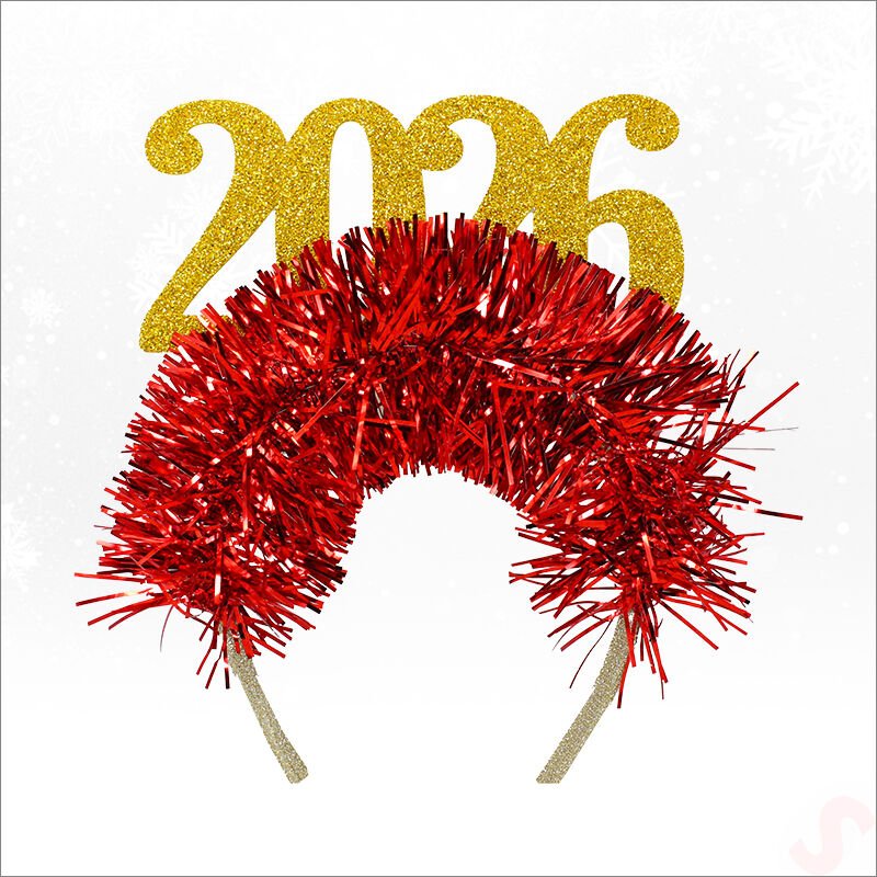 Yılbaşı 2026 Simli Taç - Altın