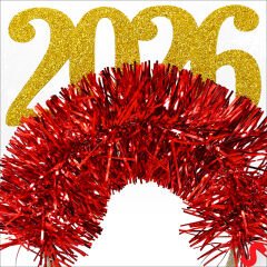 Yılbaşı 2026 Simli Taç - Altın