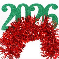 Yılbaşı 2026 Simli Taç - Yeşil