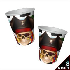 Korsan Partisi Karton Bardak - 8 Adet