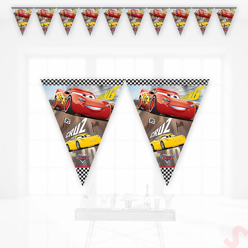Cars 3, Üçgen Bayrak Flama - 2,90 mt