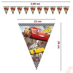 Cars 3, Üçgen Bayrak Flama - 2,90 mt