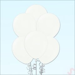 Beyaz Pastel Balon, 30cm x 10 Adet
