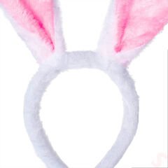 Tavşan Kulağı Pelüş Taç - Pembe