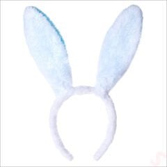 Tavşan Kulağı Pelüş Taç - Mavi