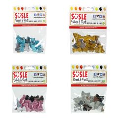 Polyester Papyon Fiyonk, 2,0 x 1,0 cm - 25 Adet - GÜMÜŞ
