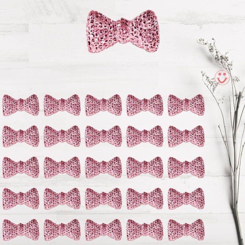 Polyester Papyon Fiyonk, 2,0 x 1,0 cm - 25 Adet - PEMBE