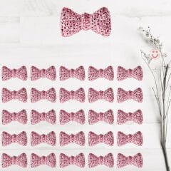 Polyester Papyon Fiyonk, 2,0 x 1,0 cm - 25 Adet - PEMBE