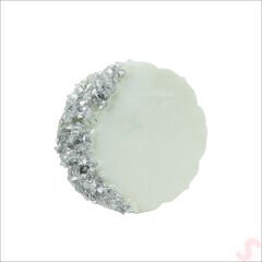 Epoksi Taşlı 6,50 cm Magnet, Gümüş - 1 Adet