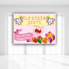 Dişim Çıktı Afiş, 70cm x 50cm - Pembe