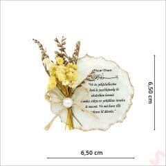 Kutulu ve SüSLü 6,50 cm Epoksi Magnet, Altın - 1 Adet