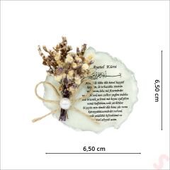 Kutulu ve SüSLü 6,50 cm Epoksi Magnet, Gümüş - 1 Adet