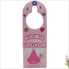 Kapı Kolu Süsü, Ahşap - Pembe