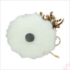 Kutulu ve SüSLü 6,50 cm Epoksi Magnet, Gümüş - 10 Adet