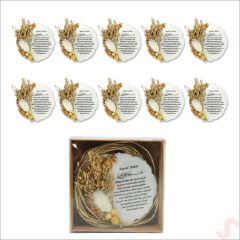 Kutulu ve SüSLü 6,50 cm Epoksi Taşlı Magnet, Altın - 10 Adet