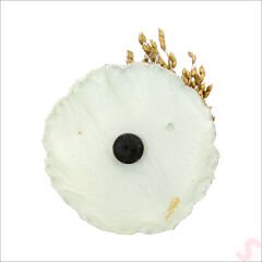 Kutulu ve SüSLü 6,50 cm Epoksi Taşlı Magnet, Altın - 10 Adet