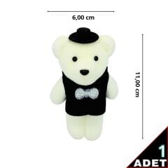 Minik Ayıcık SüS, 11cm x 6cm - Siyah - 1 Adet