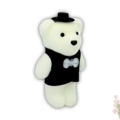 Minik Ayıcık SüS, 11cm x 6cm - Siyah - 10 Adet