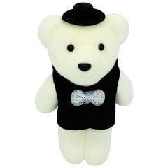 Minik Ayıcık SüS, 11cm x 6cm - Siyah - 10 Adet