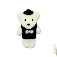Minik Ayıcık SüS, 11cm x 6cm - Siyah - 10 Adet