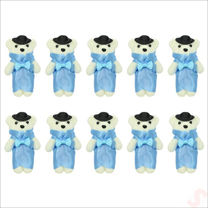 Minik Ayıcık SüS, 11cm x 6cm - Mavi - 10 Adet
