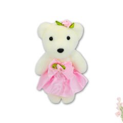 Minik Ayıcık Süs, 11cm x 6cm - Pembe - 10 Adet
