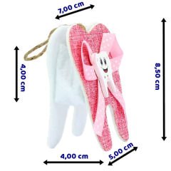 Diş Figürlü Çanta - Pembe - 12 Adet