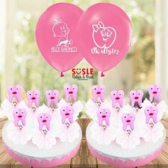 Diş Buğdayı Lavantalı Çubuk Süs, Pembe, 30 Adet