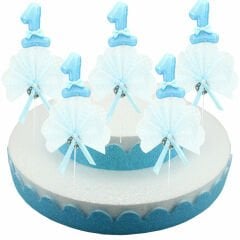 1 Yaş Lavantalı Çubuk Süs, Mavi, 30 Adet