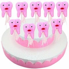 Diş Buğdayı Simli Çubuk Süs, Pembe, 30 Adet