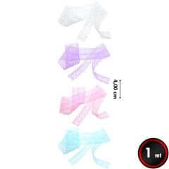 Güpür Dantel Kurdele, 4 cm x 1 mt, Renk Seçenekli -