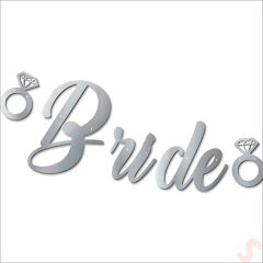Bride To Be Kaligrafi Banner, Gümüş