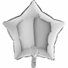 Yıldız Folyo Balon, 45 cm - Gümüş