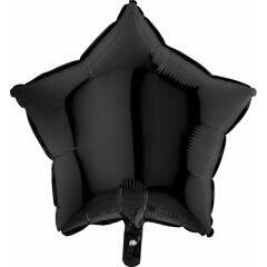 Yıldız Folyo Balon, 45 cm - Siyah