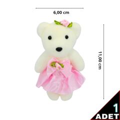 Minik Ayıcık SüS, 11cm x 6cm - Pembe - 1 Adet