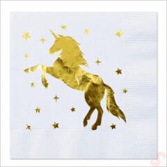 Unicorn Peçete, 16 Adet - Altın