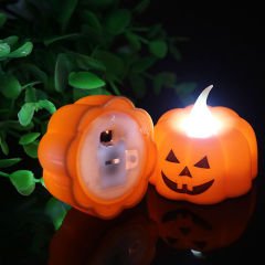 Halloween Bal Kabağı Led MuM, 5cm x 3 Adet