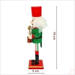 Kurşun Asker, Ahşap Fındıkkıran 18cm - Davulcu