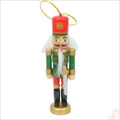 Kurşun Asker, Ahşap Fındıkkıran 13cm - Kılıçlı Yeşil