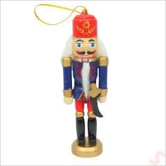 Kurşun Asker, Ahşap Fındıkkıran 13cm - Kılıçlı Lacivert