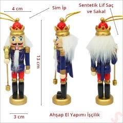 Kurşun Asker, Ahşap Fındıkkıran 13cm - Mızraklı