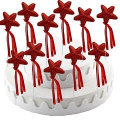 Yıldız Çubuk, 23 cm x 5,5 cm Kırmızı - 1 Adet