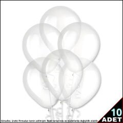 Şeffaf Balon, 30cm x 10 Adet