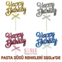 Happy Birthday Pasta SüSü, 23cm x 12,5cm - Mavi